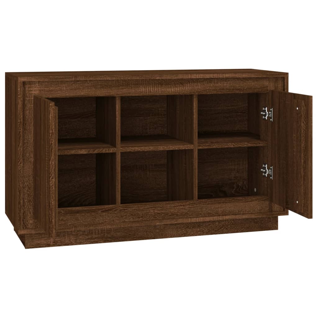 Sideboard Braun Eichen-Optik 102x35x60 cm Holzwerkstoff - Pazzar.ch