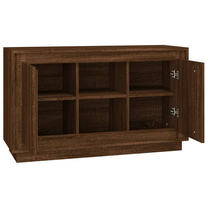 Sideboard Braun Eichen-Optik 102x35x60 cm Holzwerkstoff - Pazzar.ch