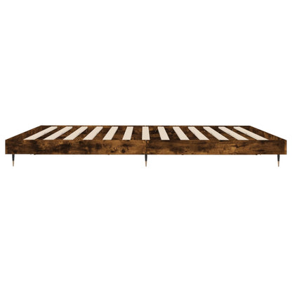 Bettgestell Räuchereiche 200x200 cm Holzwerkstoff - Pazzar.ch