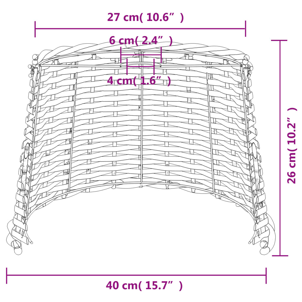 Lampenschirm Braun Ø40x26 cm Korbweide - Pazzar.ch