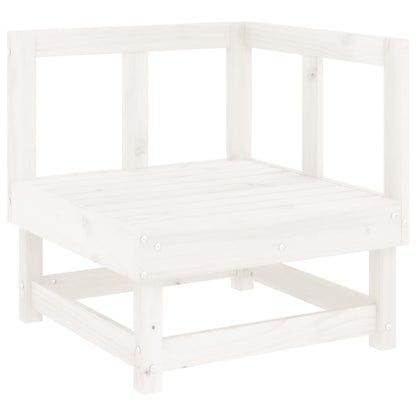 Garten-Ecksofa Weiß Massivholz Kiefer - Pazzar.ch
