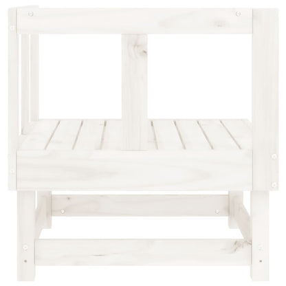 Garten-Ecksofa Weiß Massivholz Kiefer - Pazzar.ch