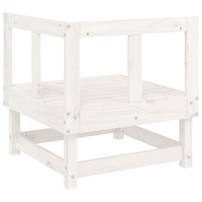 Garten-Ecksofa Weiß Massivholz Kiefer - Pazzar.ch