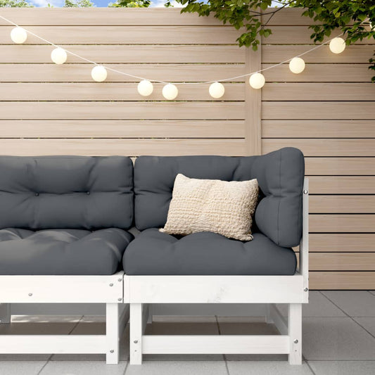 Garten-Ecksofa Weiß Massivholz Kiefer - Pazzar.ch