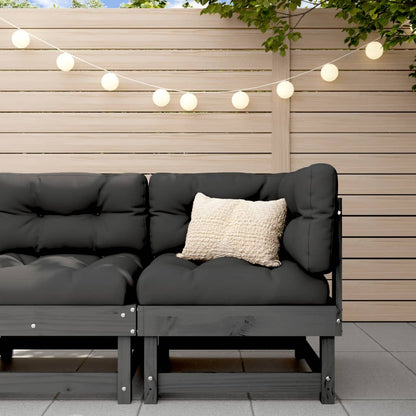 Garten-Ecksofa Grau Massivholz Kiefer - Pazzar.ch