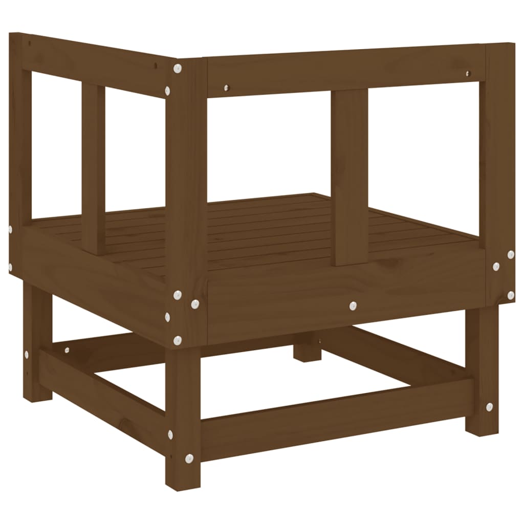 Garten-Ecksofa Honigbraun Massivholz Kiefer - Pazzar.ch