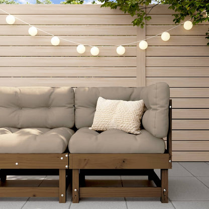 Garten-Ecksofa Honigbraun Massivholz Kiefer - Pazzar.ch