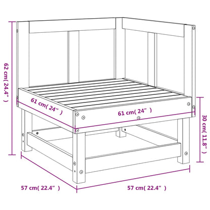 Garten-Ecksofa Massivholz Douglasie - Pazzar.ch