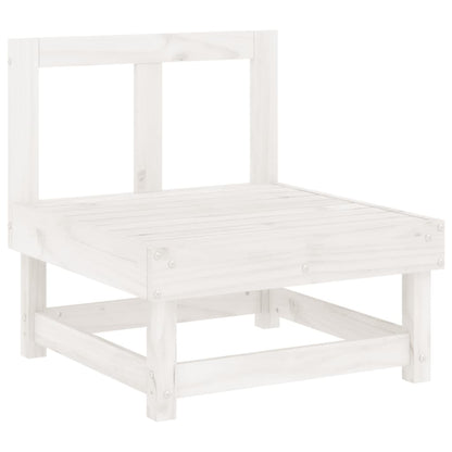 Garten-Mittelsofa Weiß Massivholz Kiefer - Pazzar.ch