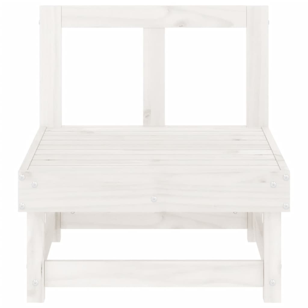 Garten-Mittelsofa Weiß Massivholz Kiefer - Pazzar.ch