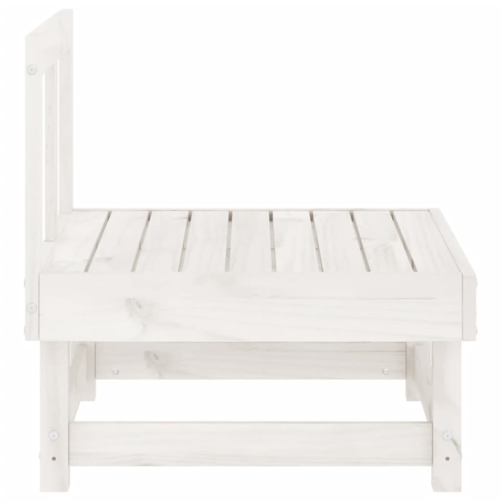 Garten-Mittelsofa Weiß Massivholz Kiefer - Pazzar.ch