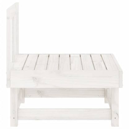 Garten-Mittelsofa Weiß Massivholz Kiefer - Pazzar.ch