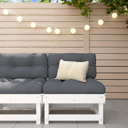 Garten-Mittelsofa Weiß Massivholz Kiefer - Pazzar.ch