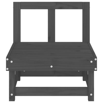 Garten-Mittelsofa Grau Massivholz Kiefer - Pazzar.ch