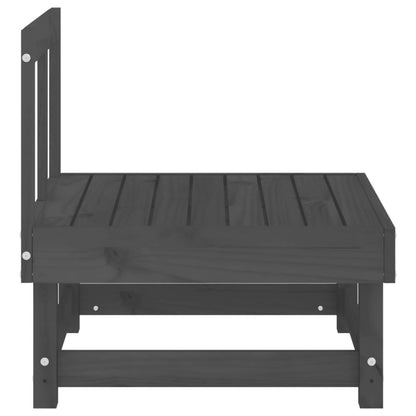 Garten-Mittelsofa Grau Massivholz Kiefer - Pazzar.ch