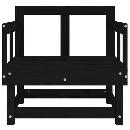 Gartenstühle 2 Stk. Schwarz Massivholz Kiefer - Pazzar.ch