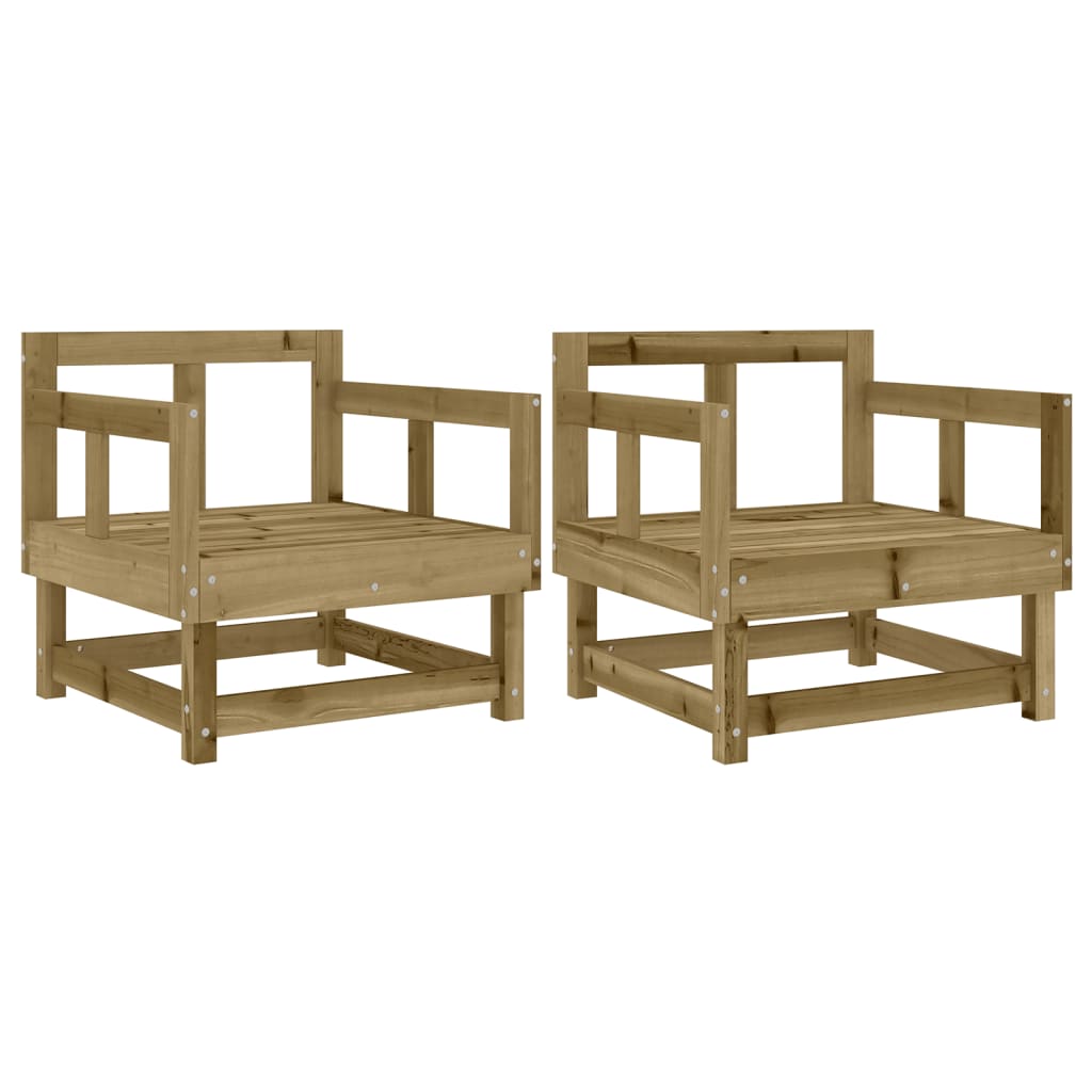 Gartenstühle 2 Stk. Kiefernholz Imprägniert - Pazzar.ch