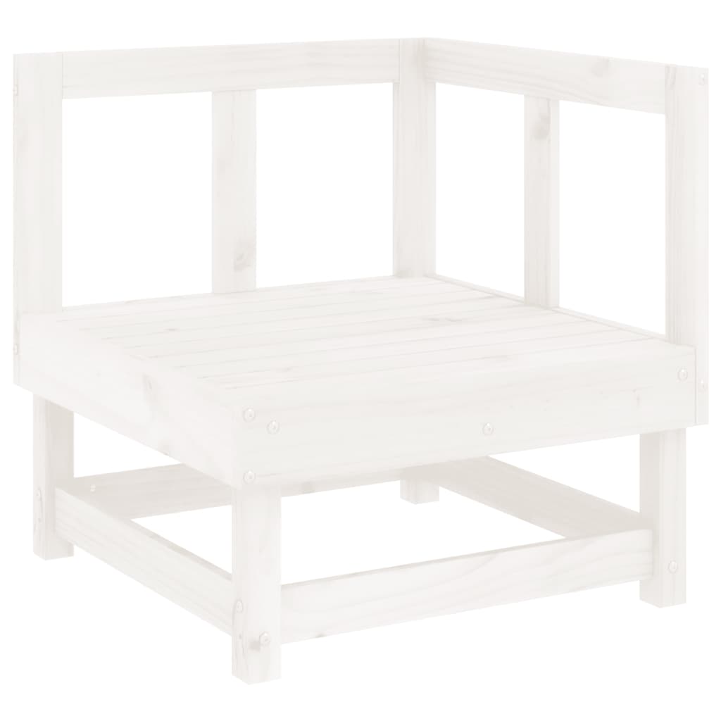 Garten-Ecksofas 2 Stk. Weiß Massivholz Kiefer - Pazzar.ch
