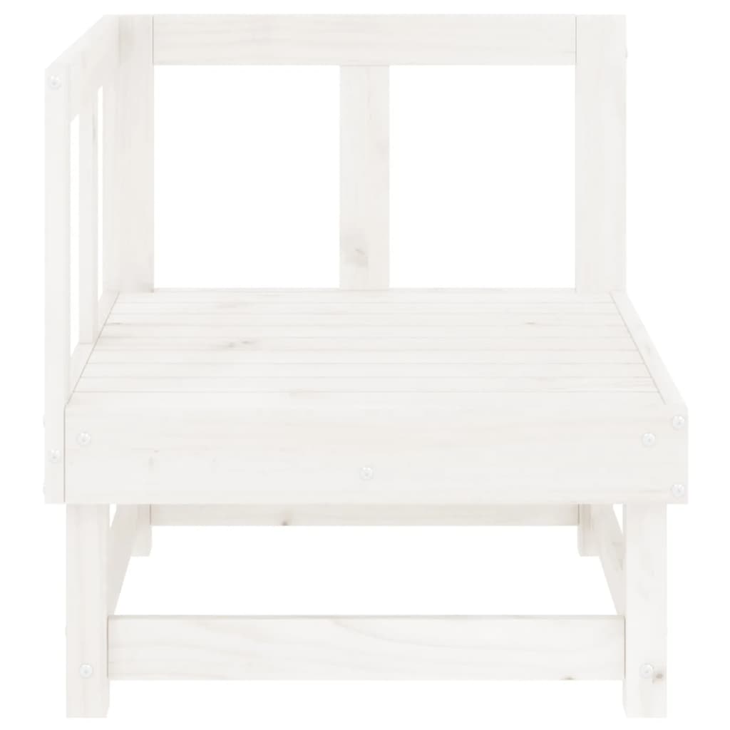 Garten-Ecksofas 2 Stk. Weiß Massivholz Kiefer - Pazzar.ch