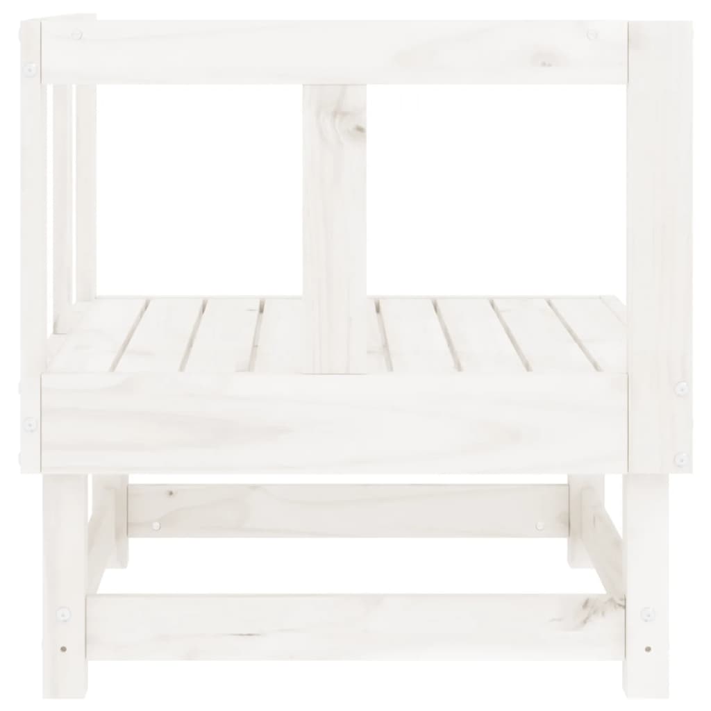 Garten-Ecksofas 2 Stk. Weiß Massivholz Kiefer - Pazzar.ch