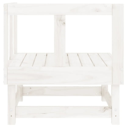 Garten-Ecksofas 2 Stk. Weiß Massivholz Kiefer - Pazzar.ch