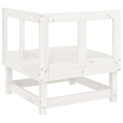 Garten-Ecksofas 2 Stk. Weiß Massivholz Kiefer - Pazzar.ch