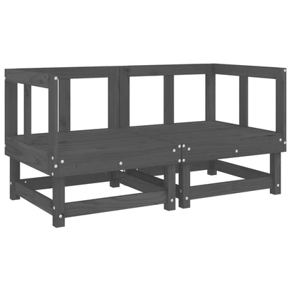 Garten-Ecksofas 2 Stk. Grau Massivholz Kiefer - Pazzar.ch