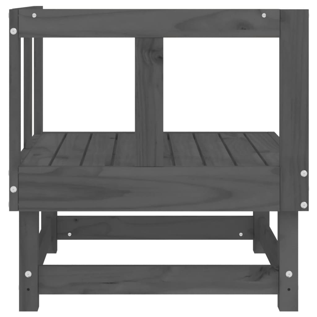 Garten-Ecksofas 2 Stk. Grau Massivholz Kiefer - Pazzar.ch