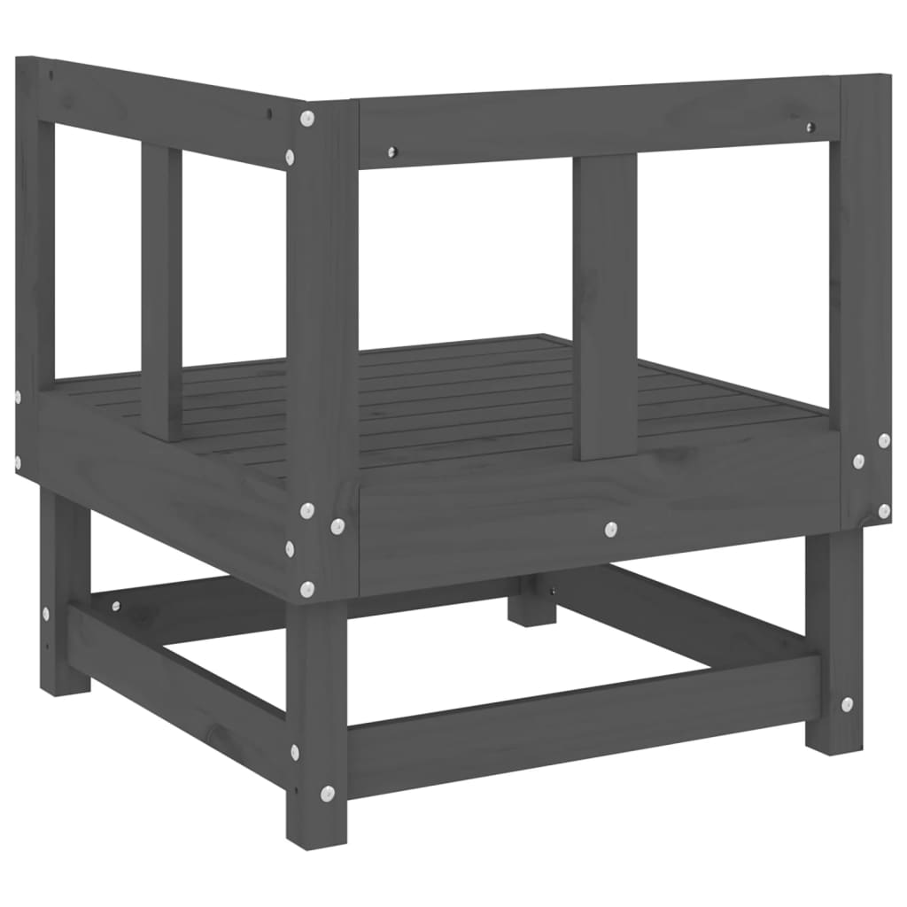 Garten-Ecksofas 2 Stk. Grau Massivholz Kiefer - Pazzar.ch