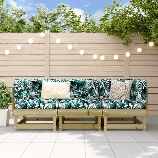 3-tlg. Garten-Lounge-Set Kiefernholz Imprägniert - Pazzar.ch