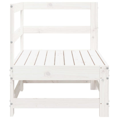 Garten-Ecksofa Weiß Massivholz Kiefer - Pazzar.ch