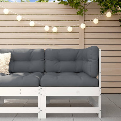Garten-Ecksofa Weiß Massivholz Kiefer - Pazzar.ch