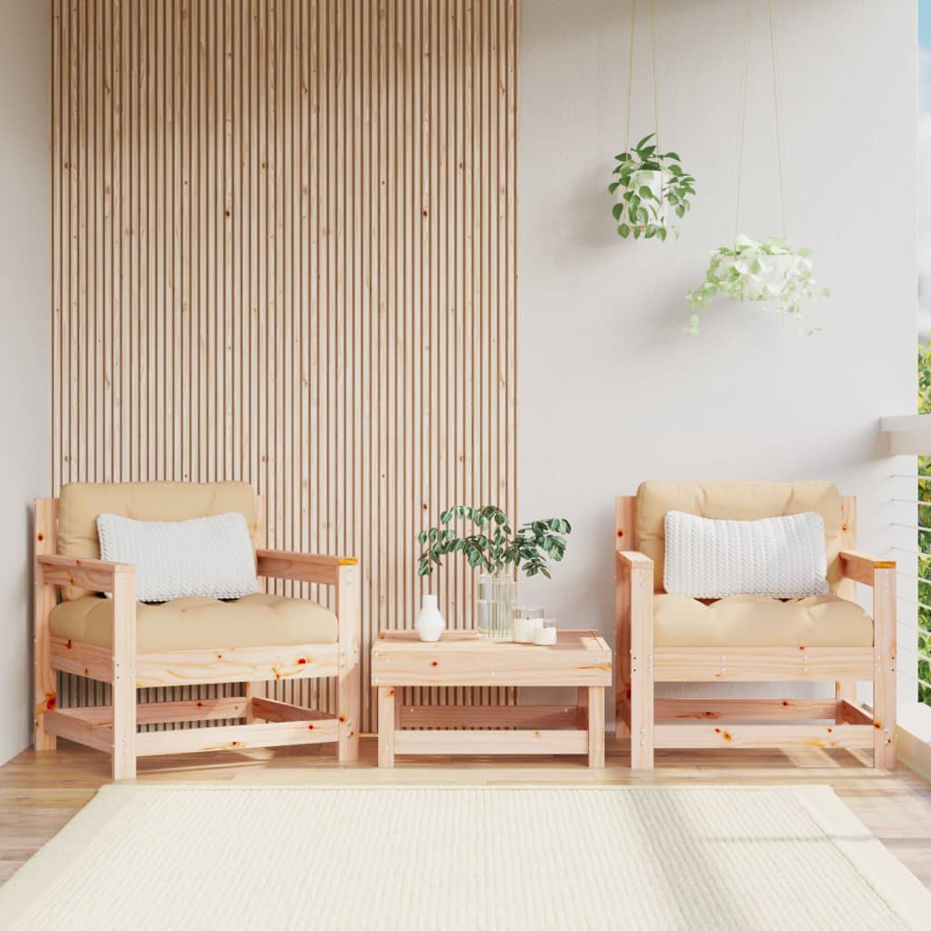 Gartenstühle 2 Stk. Massivholz Kiefer - Pazzar.ch