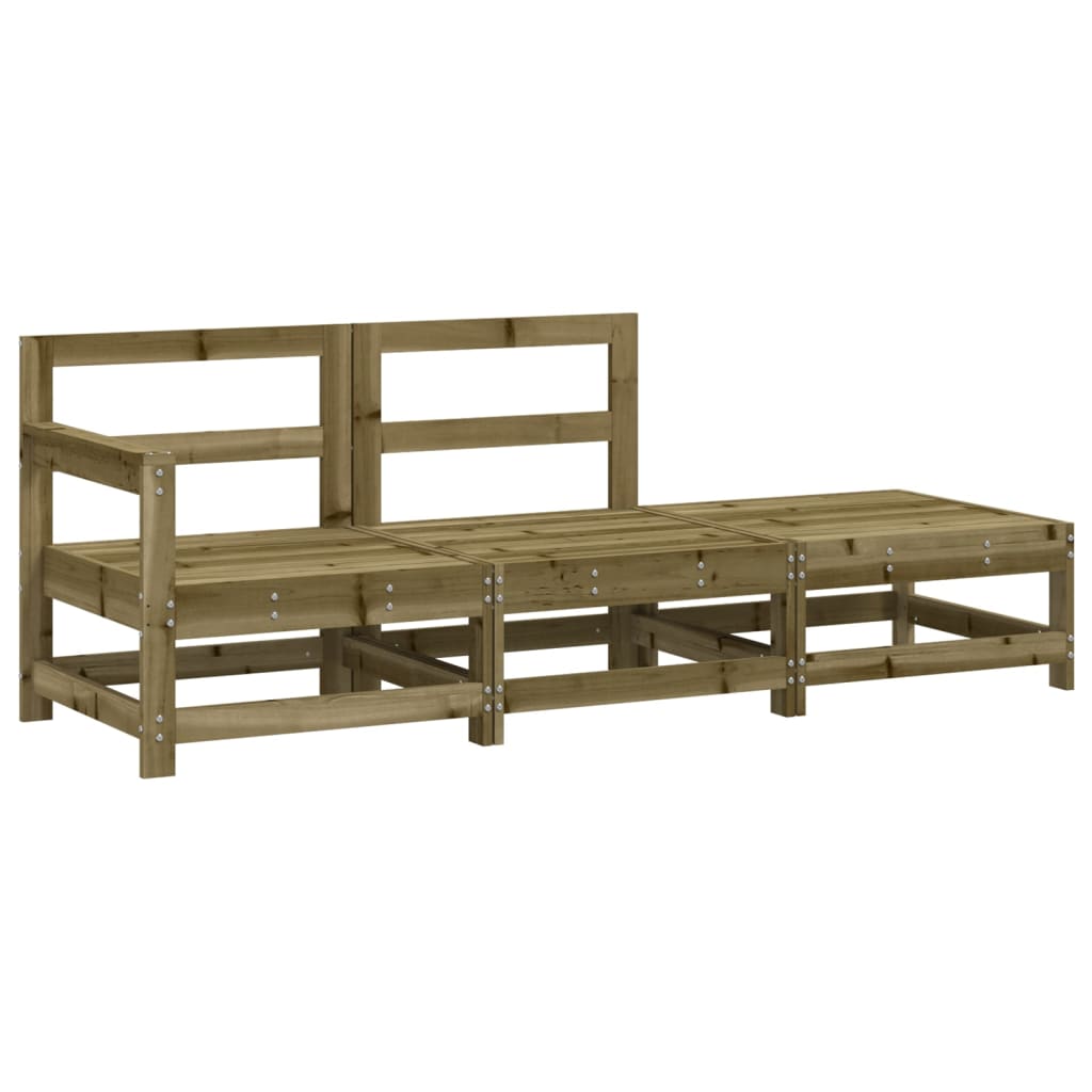 3-tlg. Garten-Lounge-Set Kiefernholz Imprägniert - Pazzar.ch