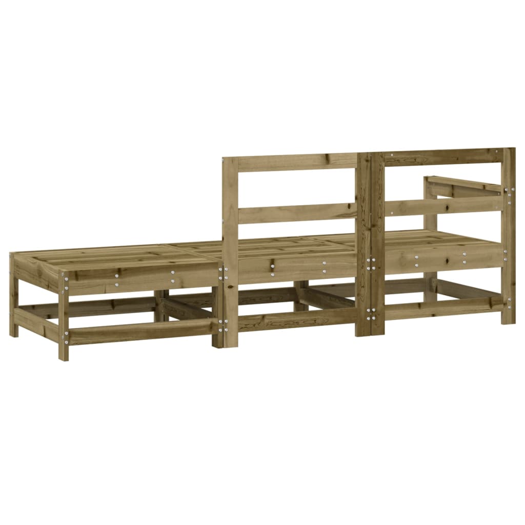 3-tlg. Garten-Lounge-Set Kiefernholz Imprägniert - Pazzar.ch
