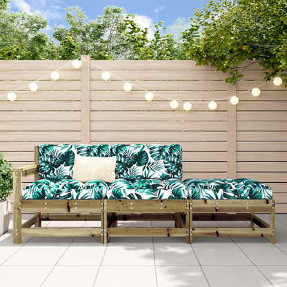 3-tlg. Garten-Lounge-Set Kiefernholz Imprägniert - Pazzar.ch