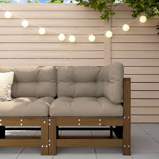 Garten-Ecksofa Honigbraun Massivholz Kiefer - Pazzar.ch