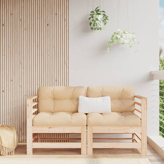 Garten-Ecksofas 2 Stk. Massivholz Kiefer - Pazzar.ch