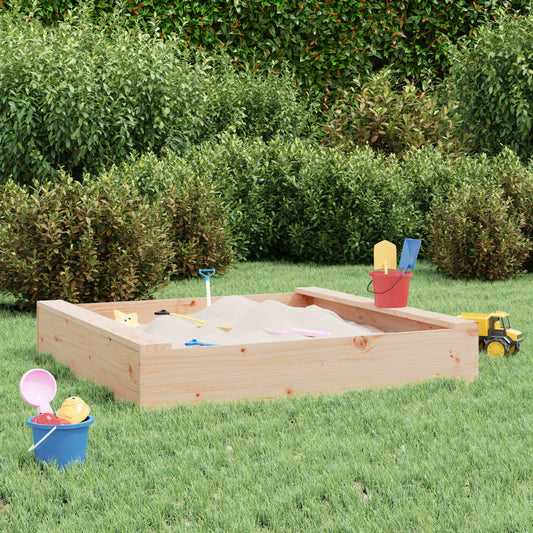 Sandkasten mit Sitzen Quadratisch Massivholz Kiefer - Pazzar.ch
