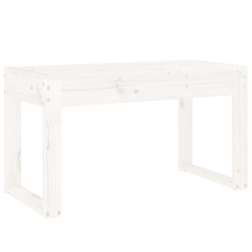 Gartenbank Weiß 80x38x45 cm Massivholz Kiefer - Pazzar.ch