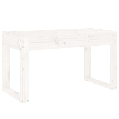 Gartenbank Weiß 80x38x45 cm Massivholz Kiefer - Pazzar.ch