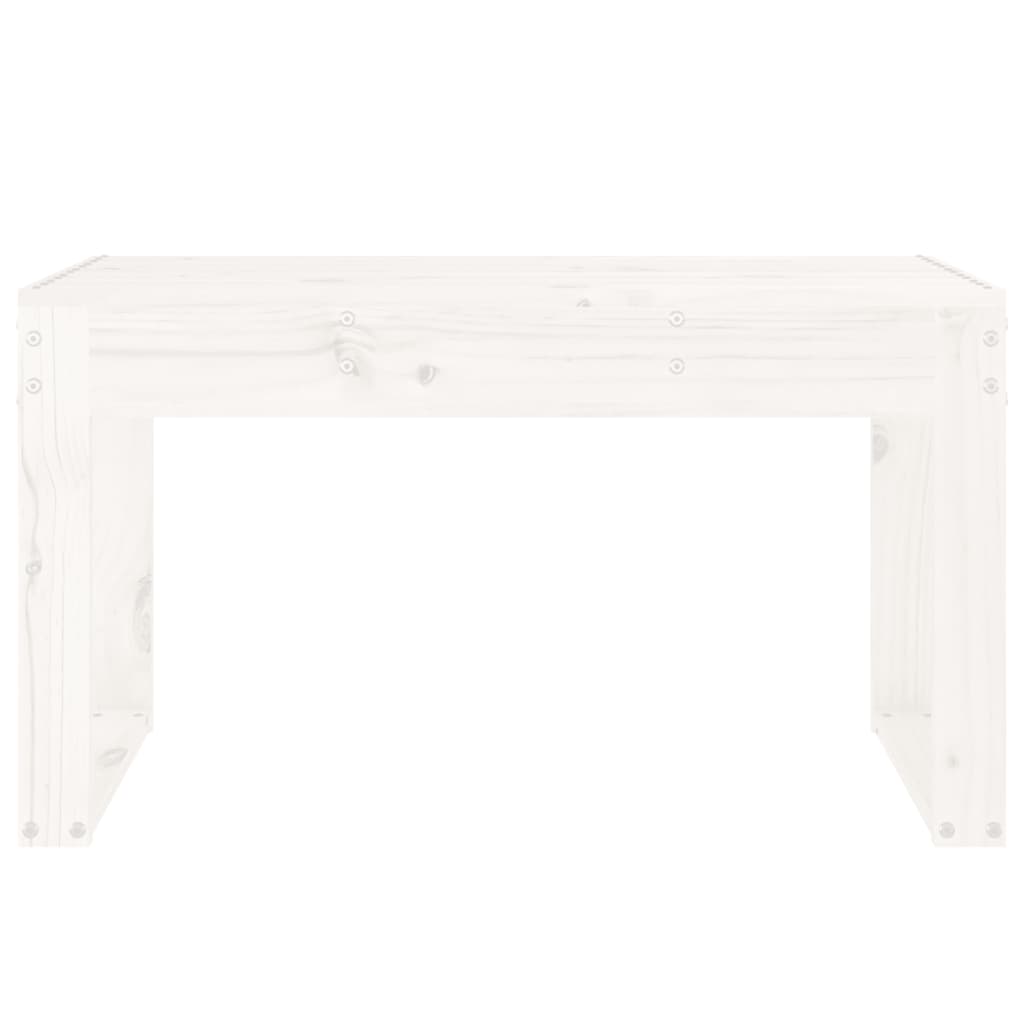 Gartenbank Weiß 80x38x45 cm Massivholz Kiefer - Pazzar.ch