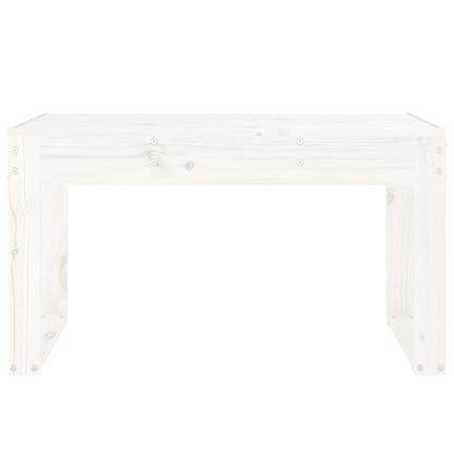 Gartenbank Weiß 80x38x45 cm Massivholz Kiefer - Pazzar.ch