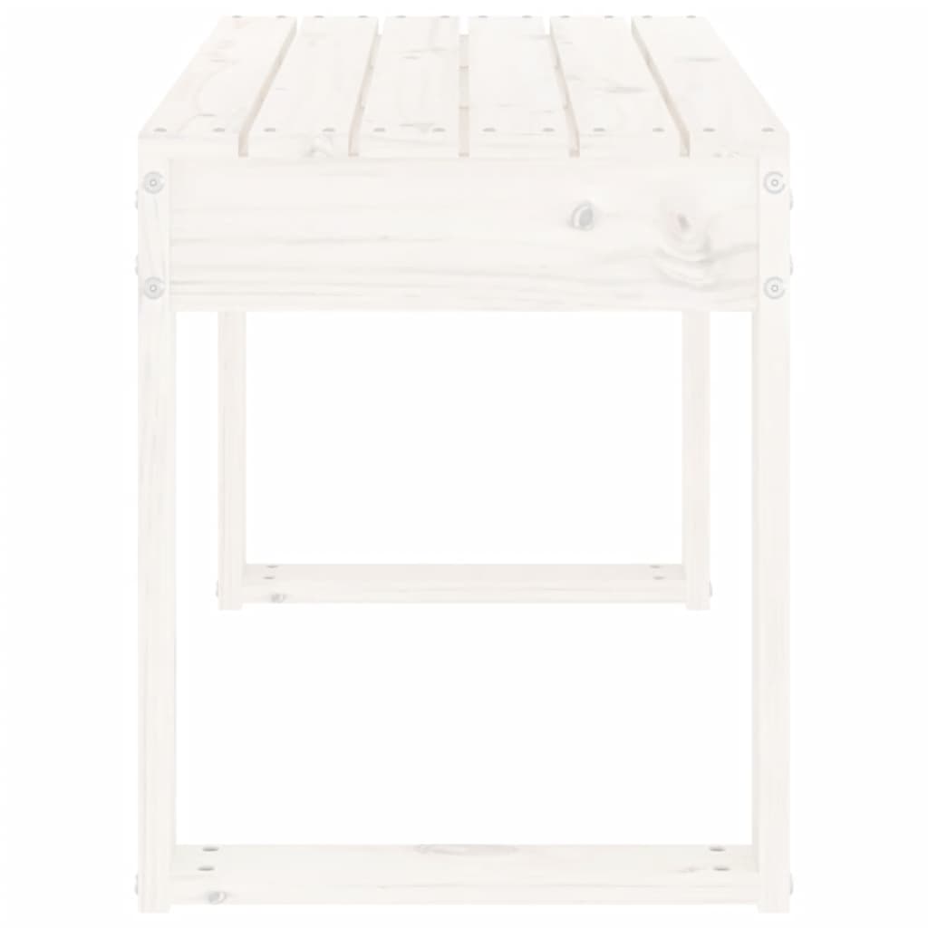 Gartenbank Weiß 80x38x45 cm Massivholz Kiefer - Pazzar.ch
