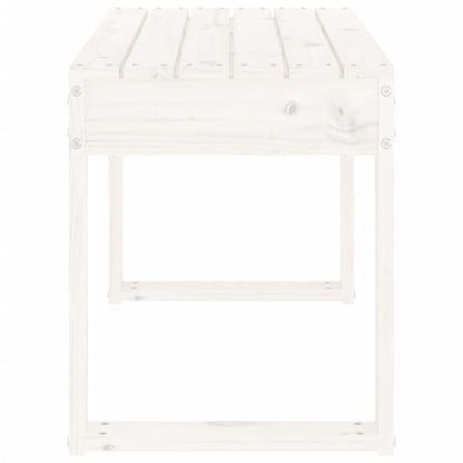 Gartenbank Weiß 80x38x45 cm Massivholz Kiefer - Pazzar.ch