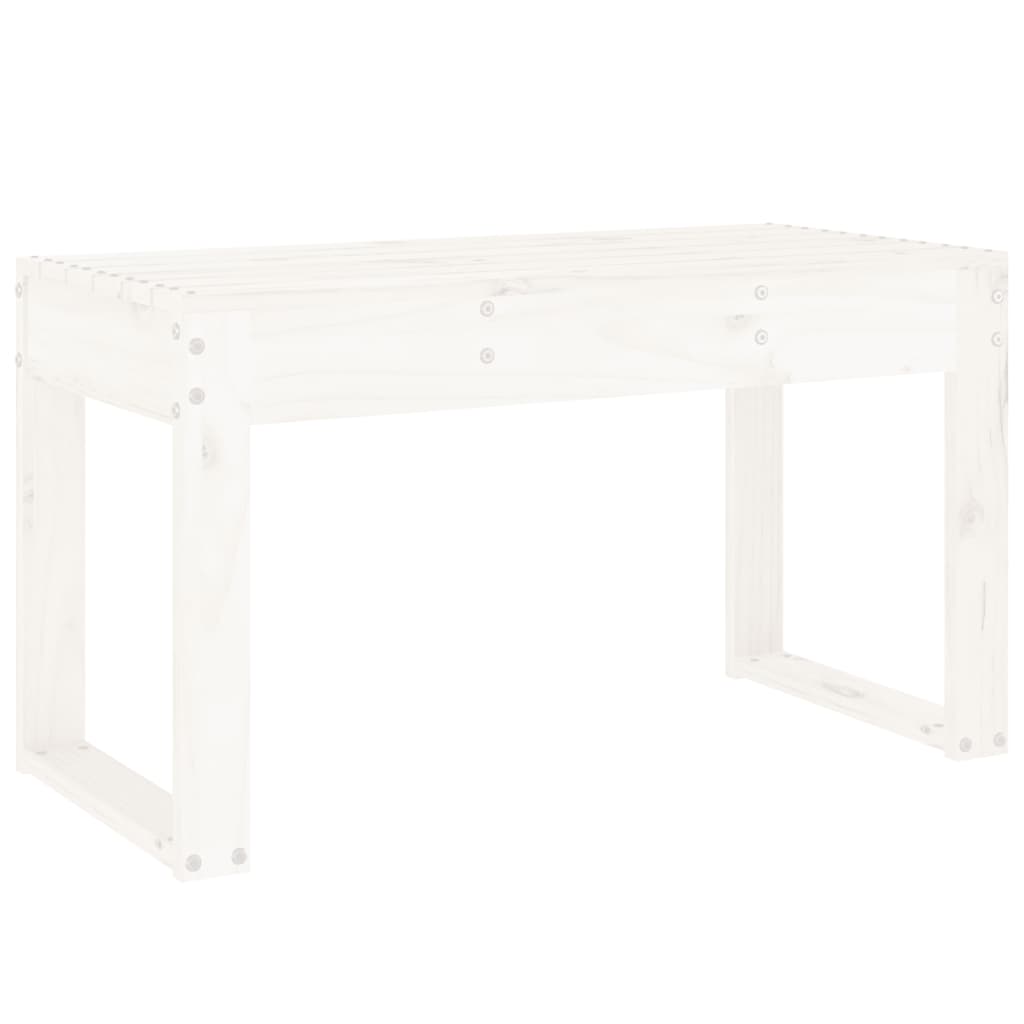 Gartenbank Weiß 80x38x45 cm Massivholz Kiefer - Pazzar.ch