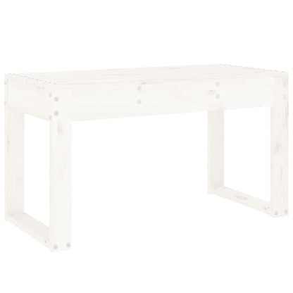 Gartenbank Weiß 80x38x45 cm Massivholz Kiefer - Pazzar.ch