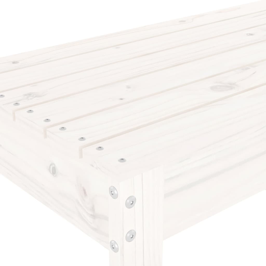 Gartenbank Weiß 80x38x45 cm Massivholz Kiefer - Pazzar.ch