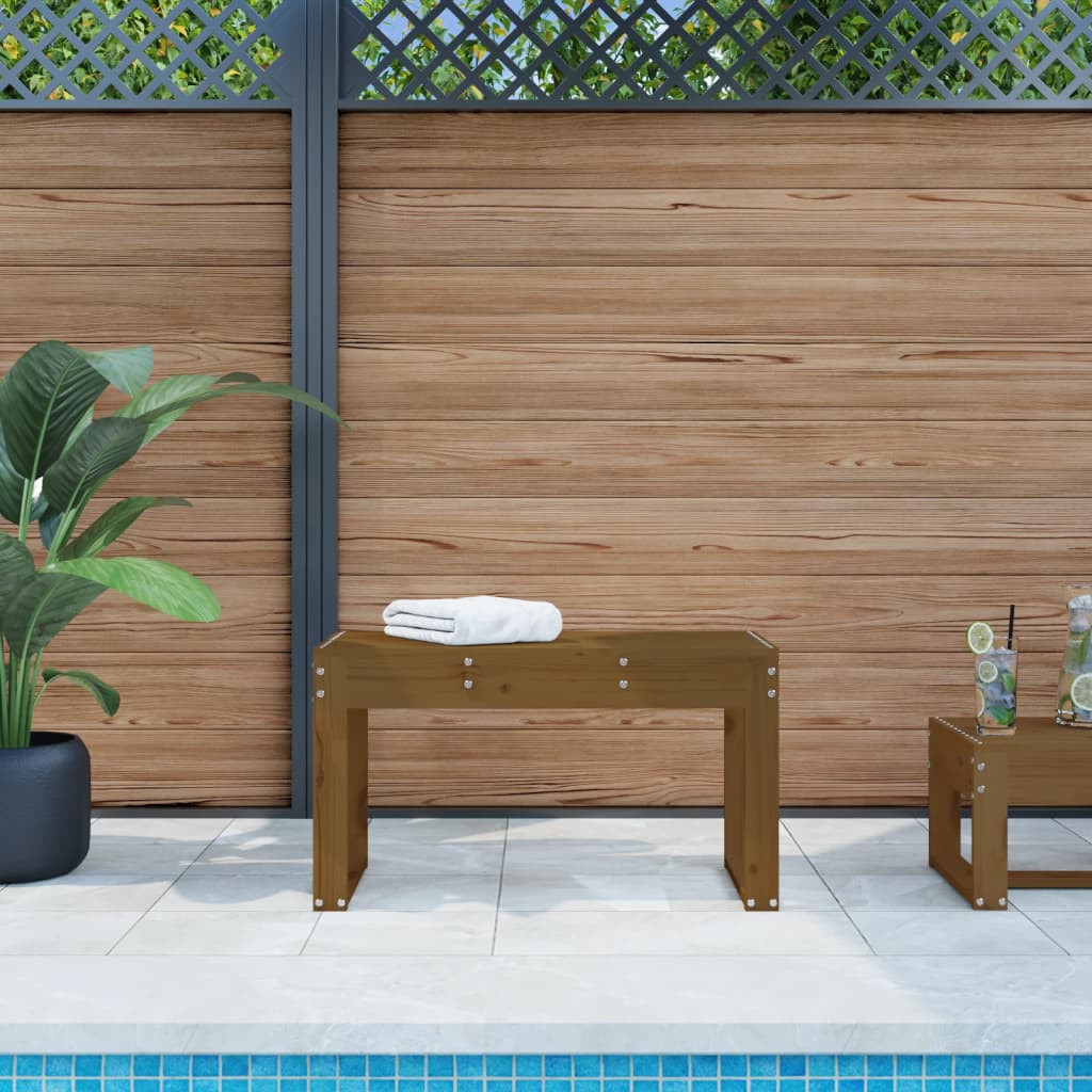 Gartenbank Honigbraun 80x38x45 cm Massivholz Kiefer - Pazzar.ch