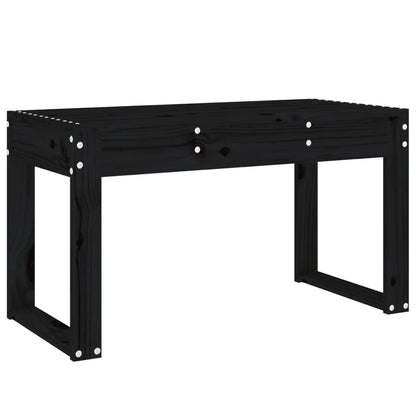 Gartenbank Schwarz 80x38x45 cm Massivholz Kiefer - Pazzar.ch